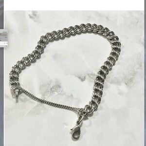 James Avery .925 Sterling Silver Double Curb Chain Bracelet 7.1g 7”